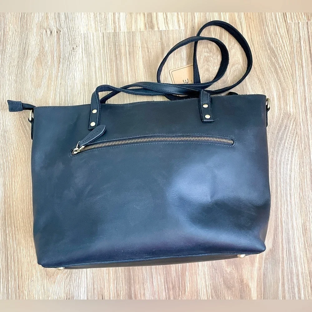S-ZONE Women Vintage Genuine Leather Tote Bag Large Shoulder Purse Work Handbag